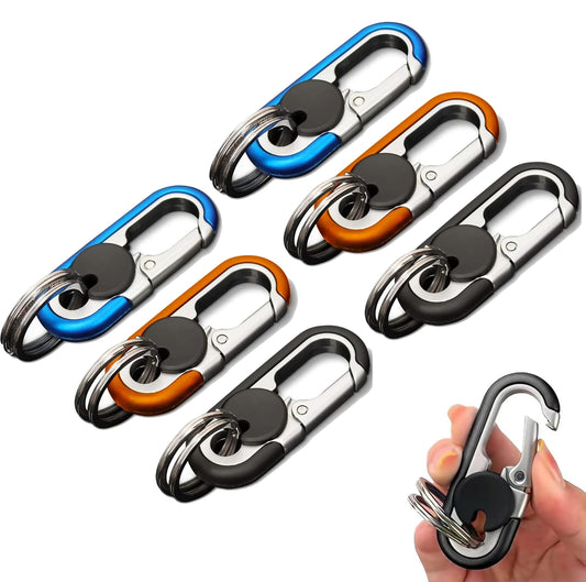 CHRIS GOOD Men's Car Key Chain 3pcs, Personalized Creative Stainless Steel Car Keychain for Men Black
